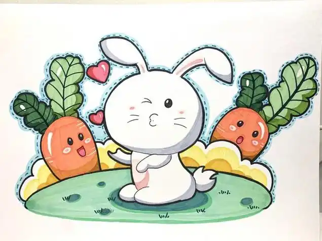 用马克笔画小动物简笔画