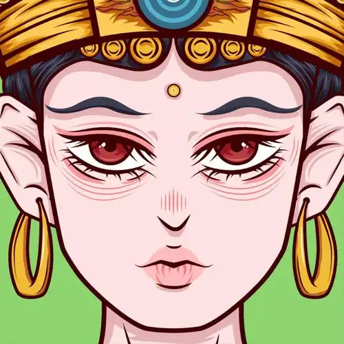 国潮插画文殊菩萨