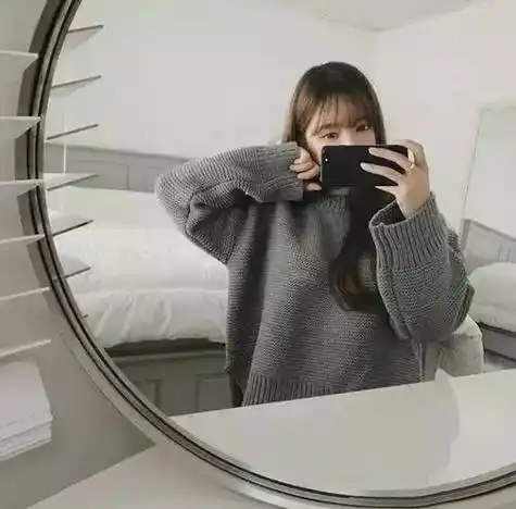 原来对着镜子拍照,也超好看啊!pose学起来