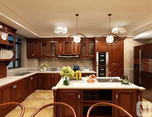 中式厨房橱柜装修效果图