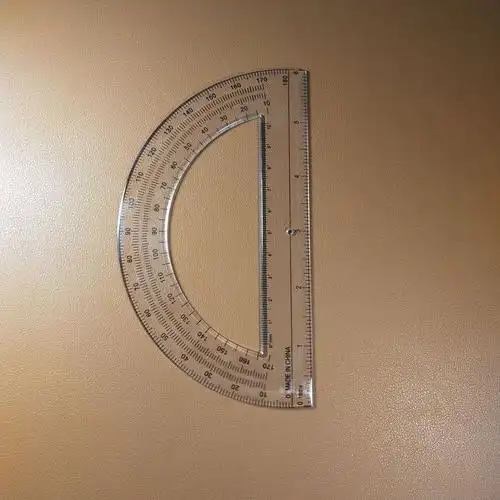 塑料量角器 15cm塑料透明尺子 吸卡包装 学生绘图工具 半圆尺