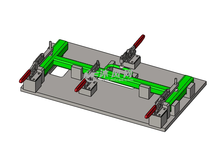 方管焊接夹具整体视图