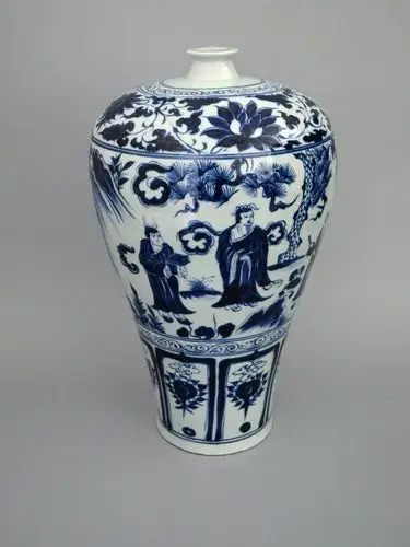 元青花人物故事纹梅瓶