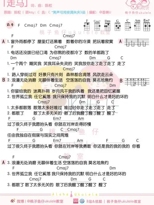 尤克里里曲谱来啦