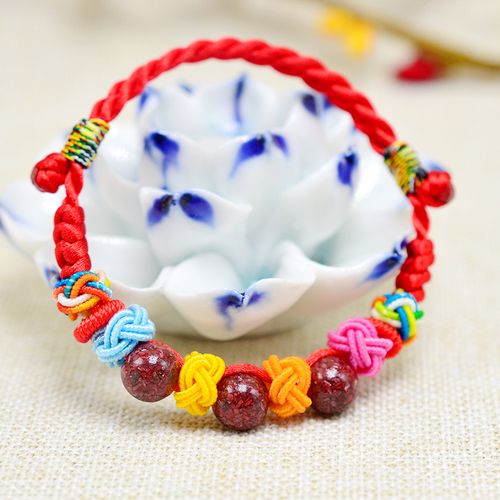 锦绳缘儿童婴儿宝宝朱砂红绳手链男女新生儿手工编织红手绳礼物 款式