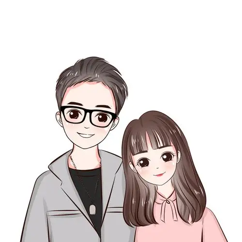 q版手绘头像定制设计情侣卡通人物形象logo真人照片漫画定制作