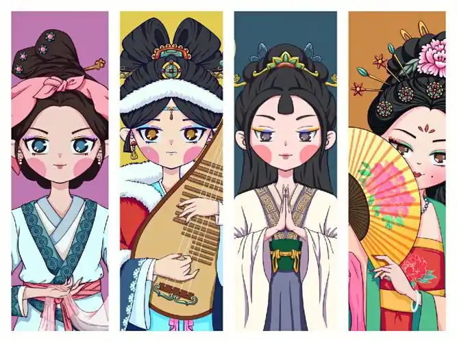 磨磨唧唧,终于画完了啊00#procreate  #人物插画  #可爱  #四大美人