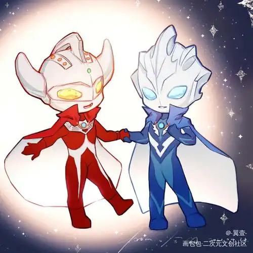 我流if线的爹妈_奥特曼泰迦奥特曼泰罗托雷绘画作品