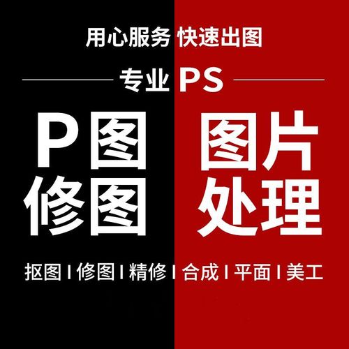 p图修图p照片无痕去水印抠图合成电脑ps修图批图换背景人像精修