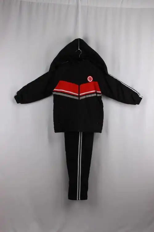 冬季中学生校服套装小学高中生班服男女长袖运动服时尚红黑色