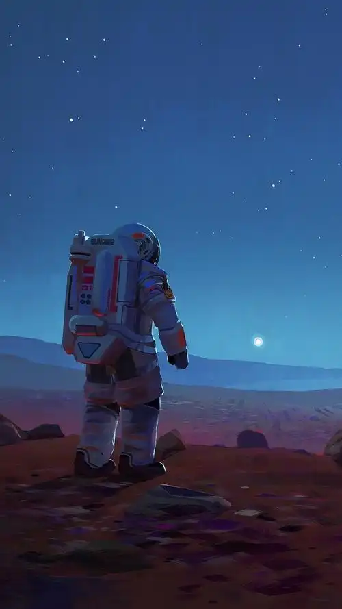 科幻图片,宇宙飞船,宇航员,星星,太空 iphone 壁纸