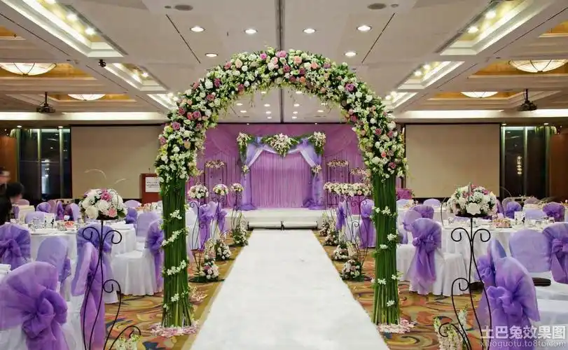 婚庆酒店鲜花拱门图片欣赏设计图片赏析--土巴兔装修效果图