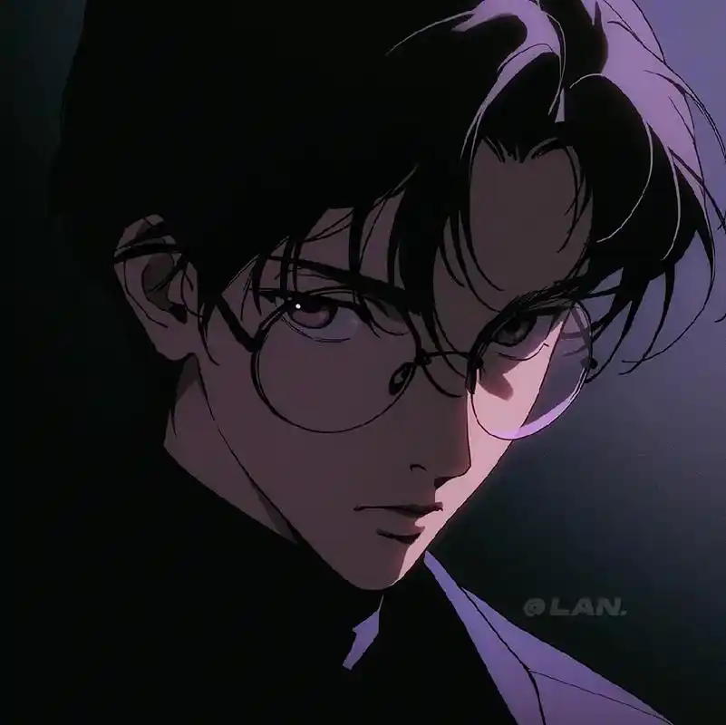 侧脸暗色调.#旧漫头像 #动漫男头 #高级感 #小众 #超a - 抖音