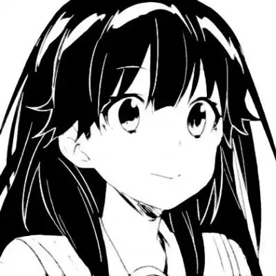 黑白系动漫女生头像高冷伤感侧脸日系动漫女头