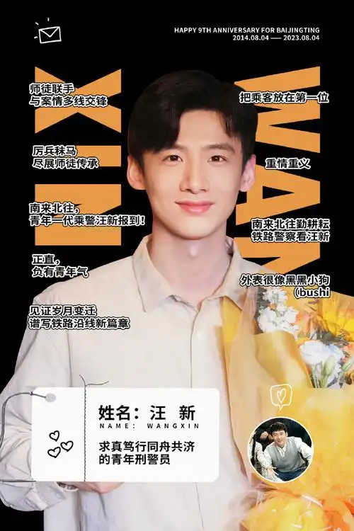 白敬亭出道九周年应援第二十六part———九周年角色图】时光的长河