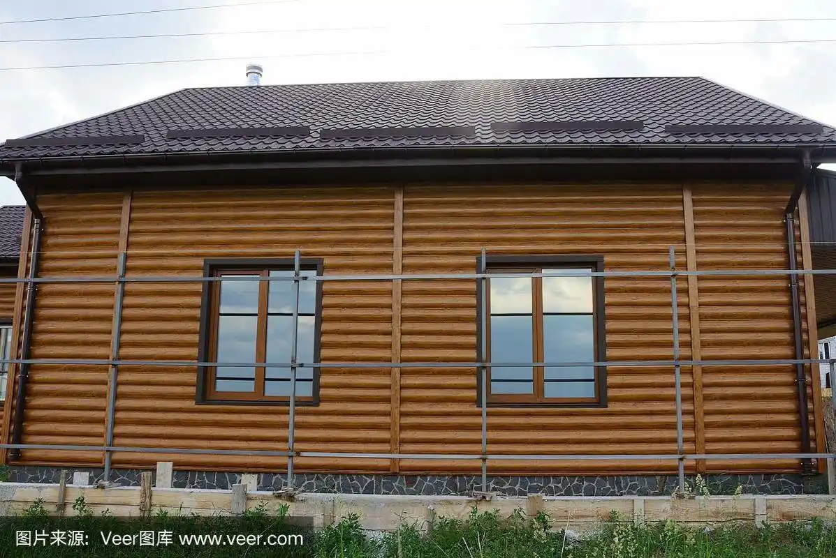木制,房屋,褐色,外立面,窗户