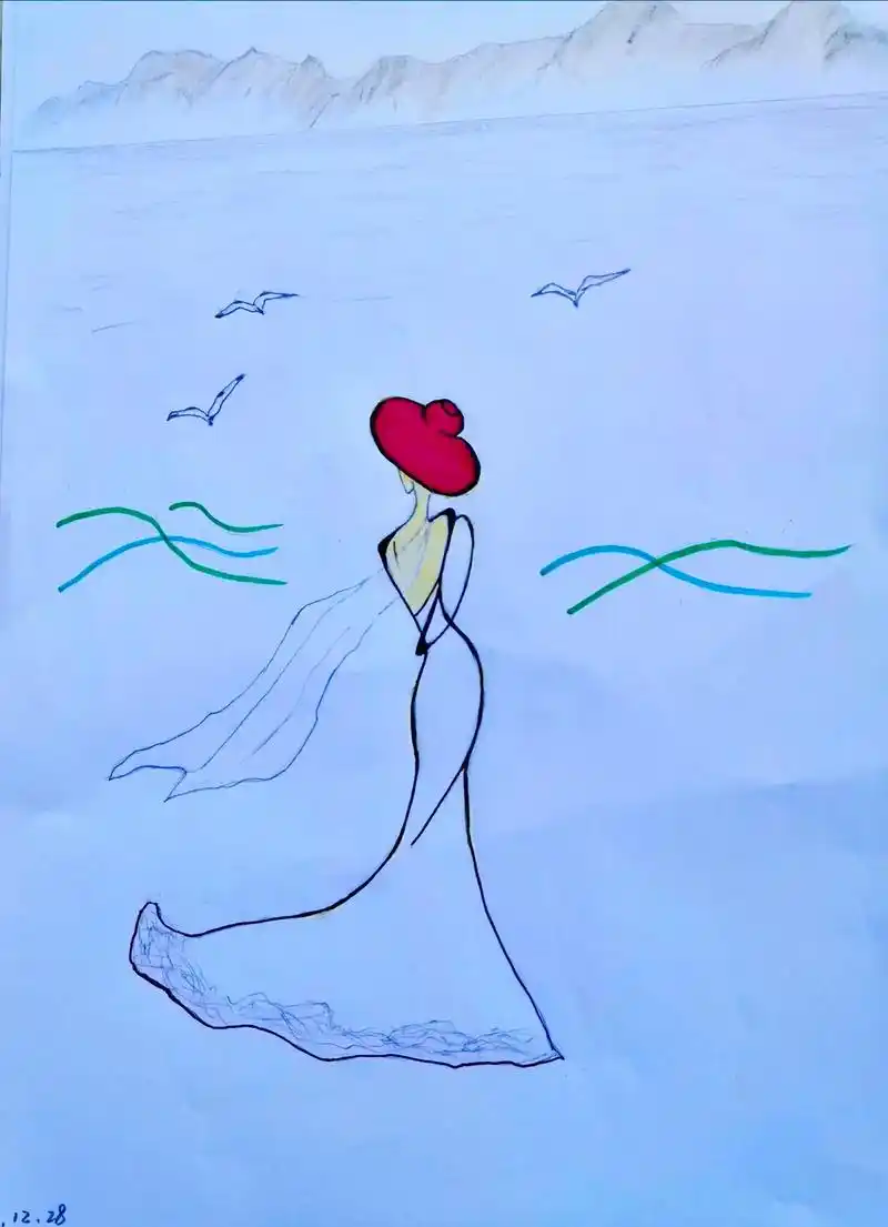 临俄罗斯著名画家简笔画.#朋友习作 - 抖音