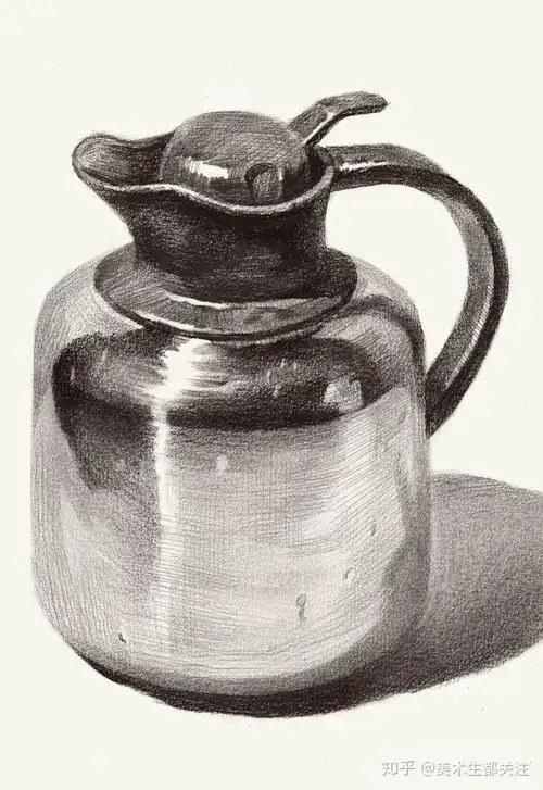 单个素描静物吃透质感帮你解决困扰