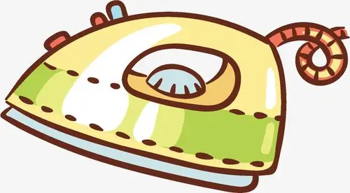 水彩创意绿色熨斗免抠图