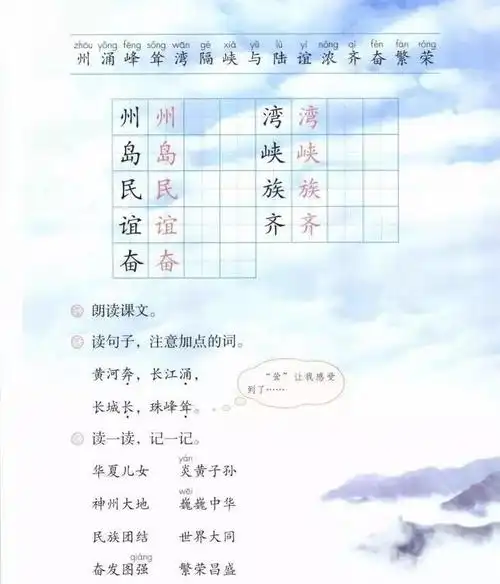 二(下)识字 第1课《 神州谣》