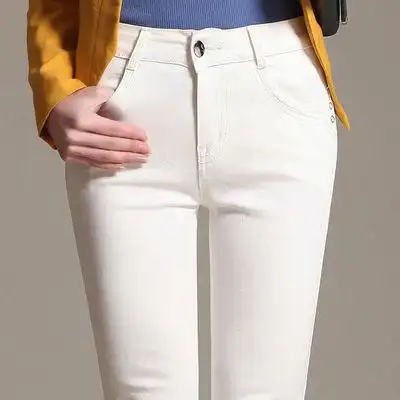 白色裤女春长裤