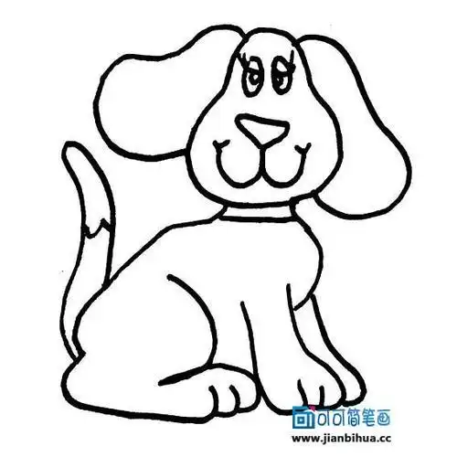 十二生肖狗简笔画作品十二生肖简笔画戌狗画法二水墨十二生肖戌狗的