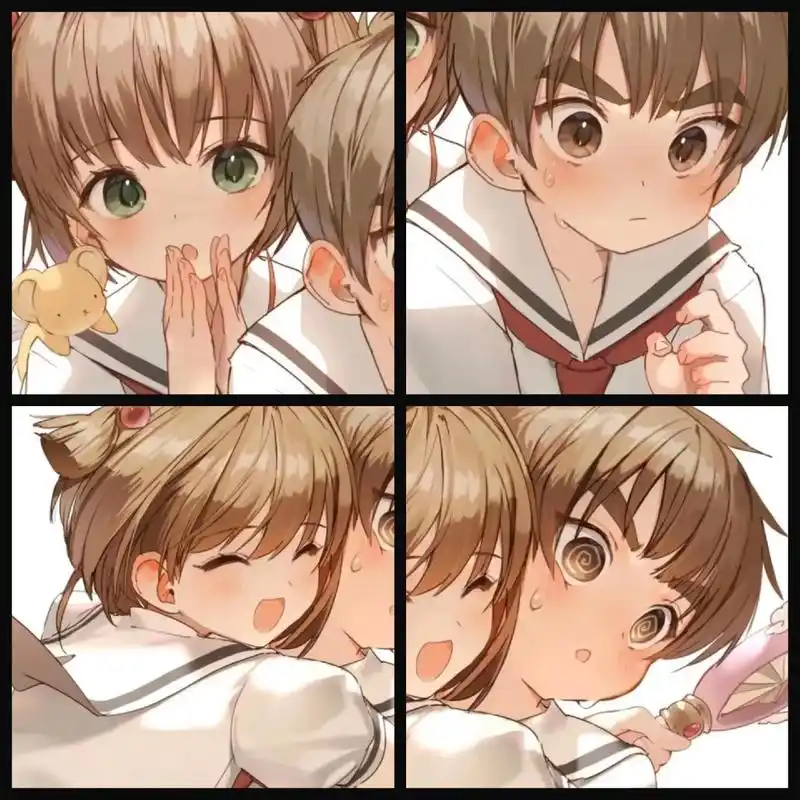 小樱和小狼.#樱狼cp #魔卡少女樱 #情头#百变小樱 - 抖音