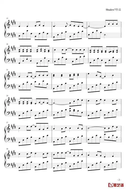 甜甜的钢琴谱周杰伦