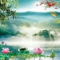 山水画最美的山水画做微信头像点击鼠标右键下载