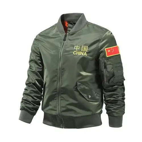重工刺绣外套直播货源国潮上衣空军ma1飞行员夹克男飞行夹克