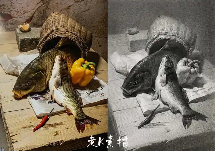 鱼的素描怎么画超详细的步骤分享