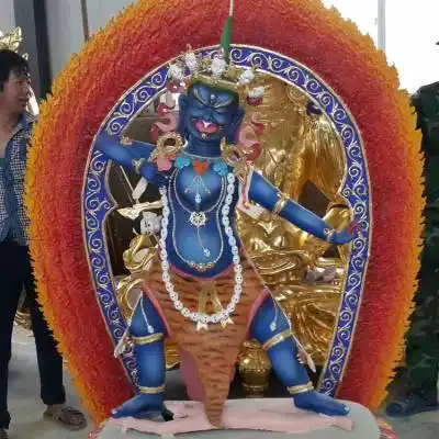 一髻佛母佛像纯铜铸造大型藏传铸铜2米一髻佛母单坚护法密宗护法佛像