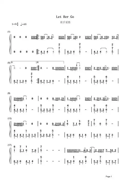 lethergo简谱是英国民谣创作歌手passenger经典歌曲