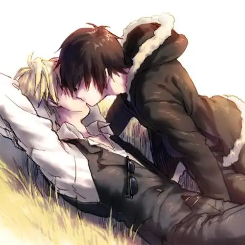 男生接吻的照片,动漫,要多