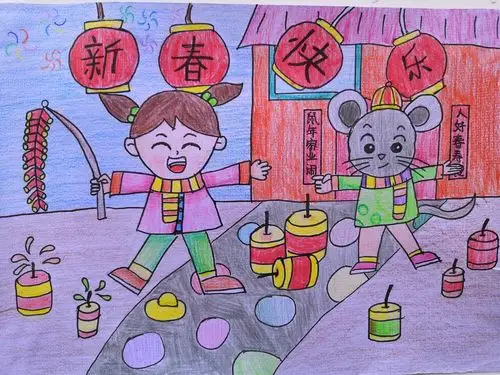 向阳明德小学新年画展
