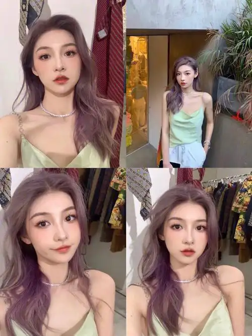 长沙3am木木发型设计: 适合亚洲人肤色的紫灰色 9315头发染发颜色