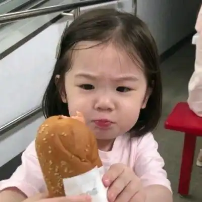 林知晚微信可爱萌娃吃东西头像