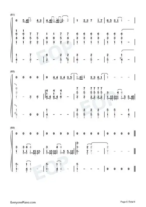 世界末日周杰伦双手简谱预览6