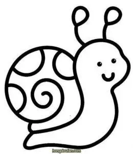 卡通蜗牛儿童简笔画大全