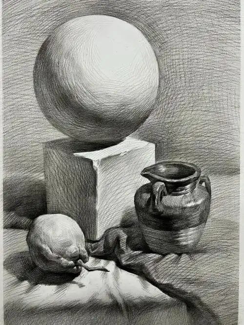 高一素描静物课堂带画