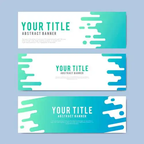 彩色和抽象的横幅设计模板