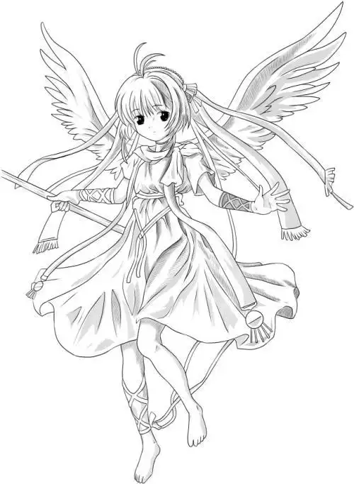 天使法杖简笔画