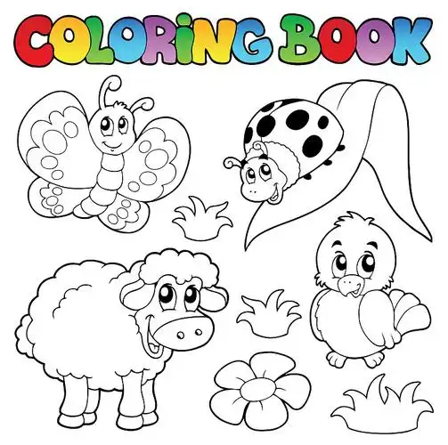 用春天动物涂色的书图片