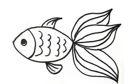 卡通鱼类简笔画图片大全