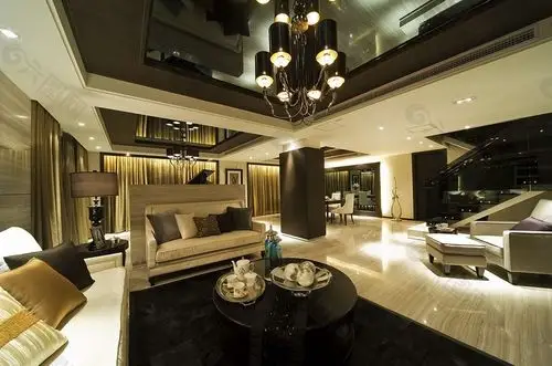 豪华别墅大客厅装修效果图