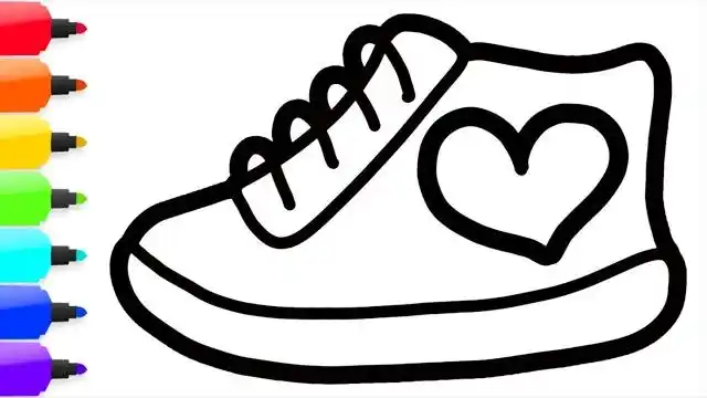 儿童简笔画:运动鞋画画