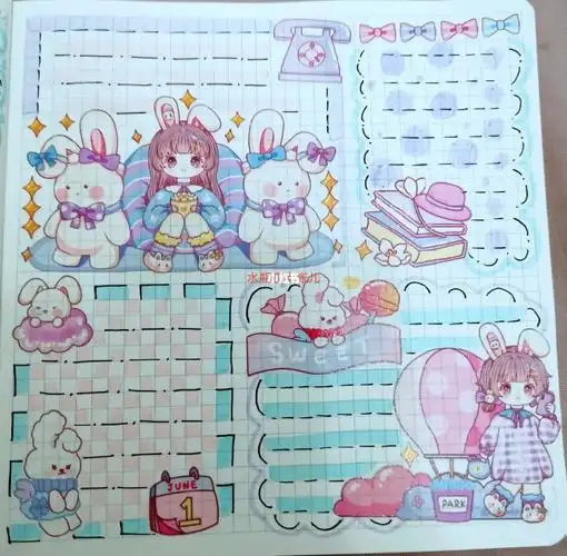 万能手帐排版l折耳妹妹8