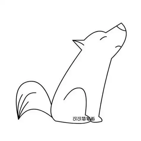狼宝宝的简笔画简单