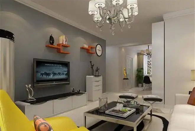 电视墙别弄太复杂,乳胶漆加深颜色,200元搞定,简单好看随便换|客厅