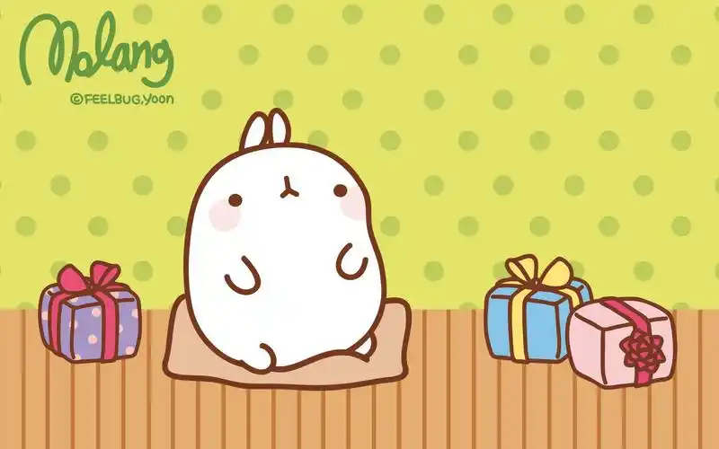 韩国可爱胖乎乎卡通兔子高清桌面壁纸